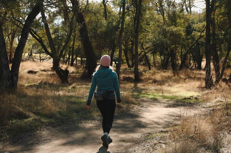 Older adult walking in nature for healthy ageing